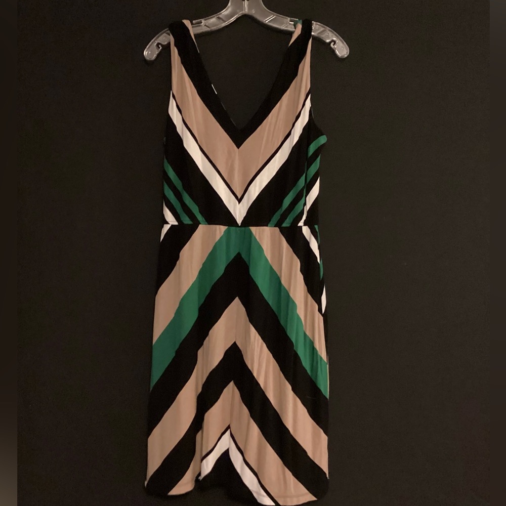 Chevron striped tank dress